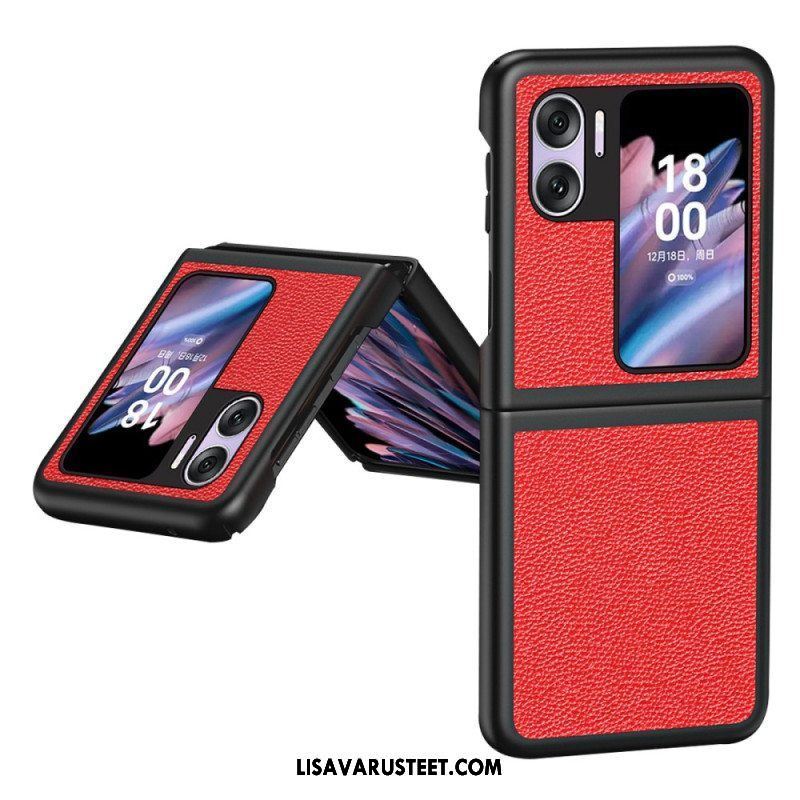 Case Oppo Find N2 Flip Kotelot Flip Litsi Tekonahkaa