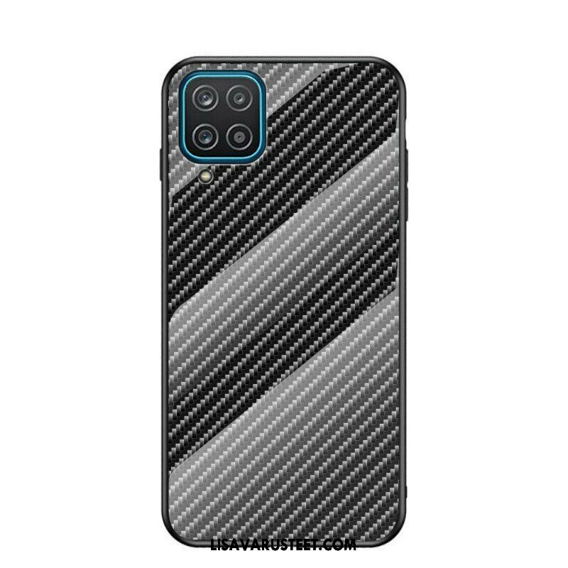 Case Samsung Galaxy M12 / A12 Karkaistua Hiilikuitulasia