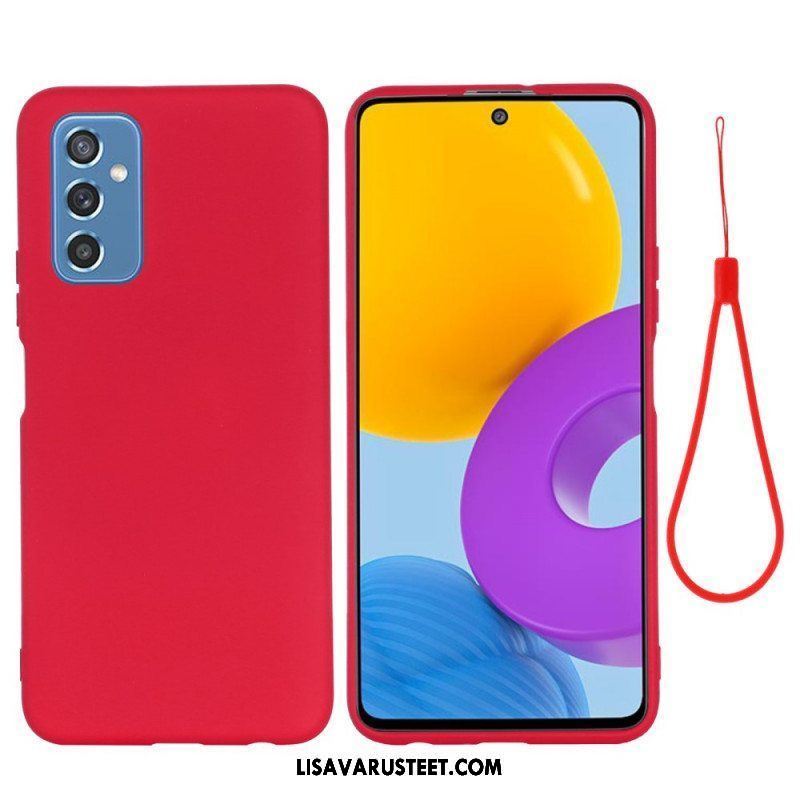 Case Samsung Galaxy M52 5G Suojaketju Kuori Strappy Nestemäinen Silikoni