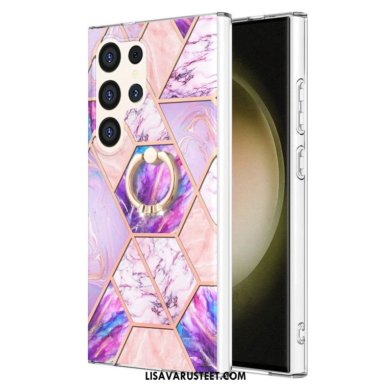 Case Samsung Galaxy S24 Ultra 5g Puhelinkuoret Marble Effect -tukirenkaalla