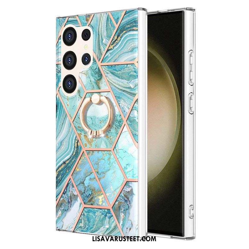 Case Samsung Galaxy S24 Ultra 5g Puhelinkuoret Marble Effect -tukirenkaalla