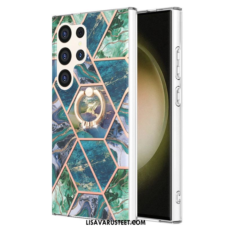 Case Samsung Galaxy S24 Ultra 5g Puhelinkuoret Marble Effect -tukirenkaalla