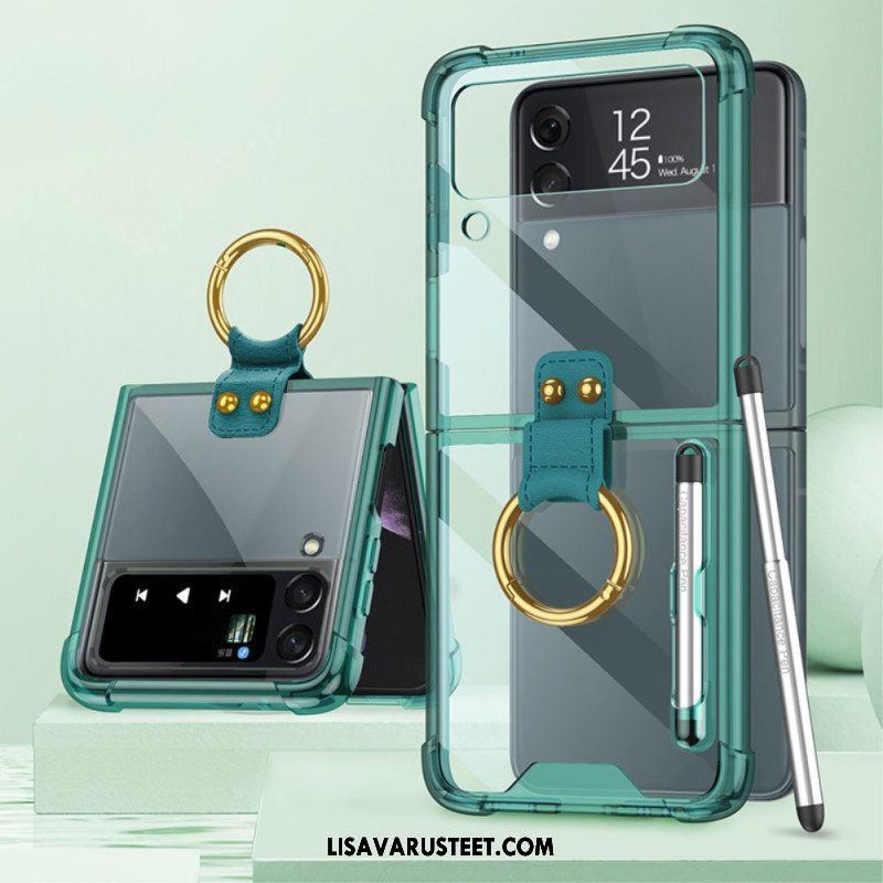 Case Samsung Galaxy Z Flip 4 Kotelot Flip Sävytetty Gkk Stylus -kynällä