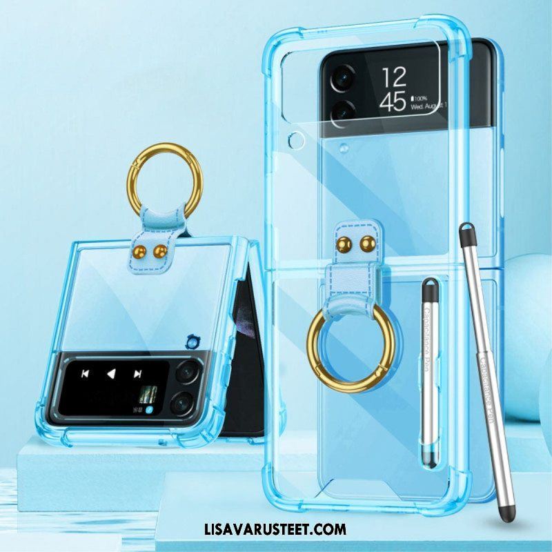 Case Samsung Galaxy Z Flip 4 Kotelot Flip Sävytetty Gkk Stylus -kynällä