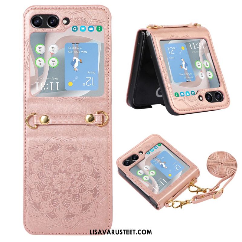 Case Samsung Galaxy Z Flip 5 Puhelinkuoret Mandala Olkahihnalla