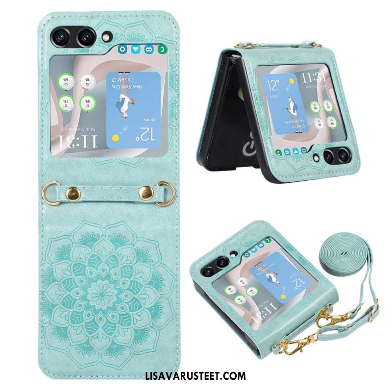 Case Samsung Galaxy Z Flip 5 Puhelinkuoret Mandala Olkahihnalla