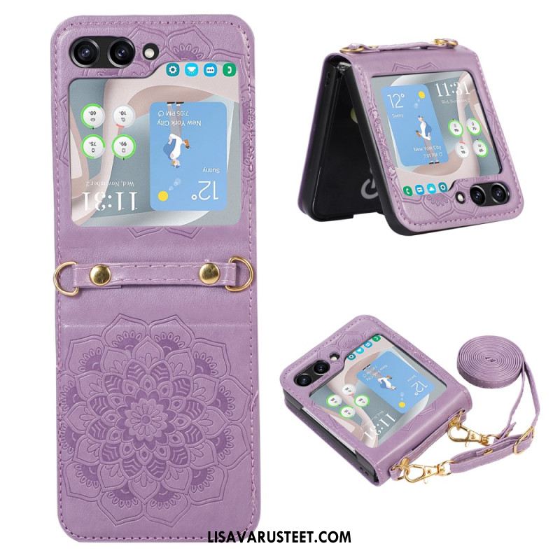 Case Samsung Galaxy Z Flip 5 Puhelinkuoret Mandala Olkahihnalla