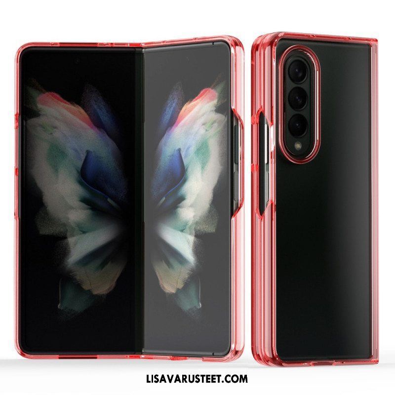 Case Samsung Galaxy Z Fold 3 5G Läpinäkyvät Värilliset Reunat