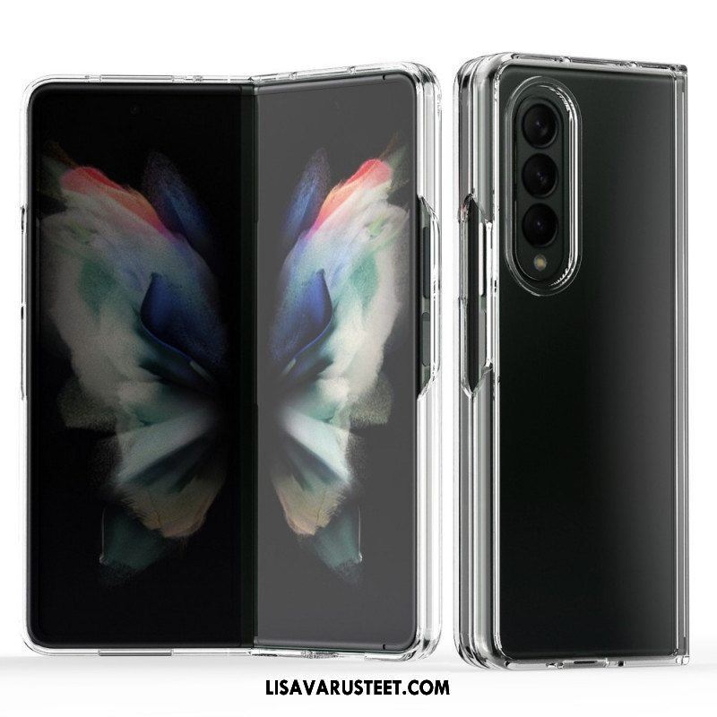 Case Samsung Galaxy Z Fold 3 5G Läpinäkyvät Värilliset Reunat