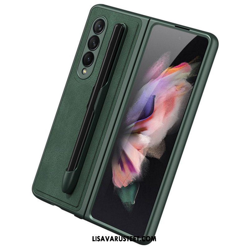 Case Samsung Galaxy Z Fold 3 5G Nahkavaikutteinen Kynäteline Gkk