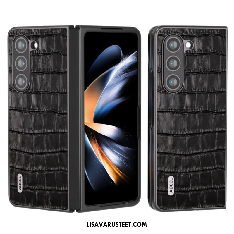 Case Samsung Galaxy Z Fold 5 Puhelinkuoret Aitoa Nahkaa Krokotiilimuotoilu