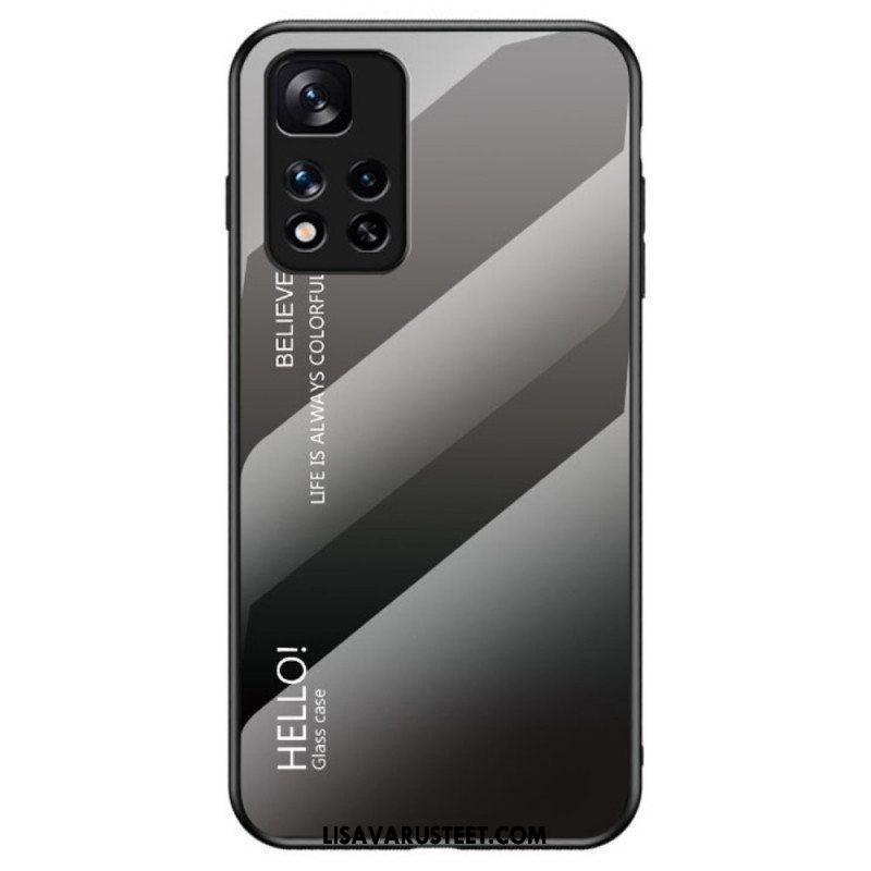 Case Xiaomi Redmi Note 11 Pro Plus 5G Karkaistu Lasi Hello