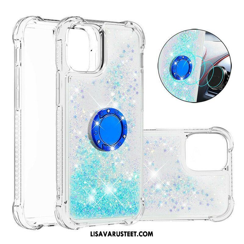 Case iPhone 13 Pro Paljetteja Rengastuella