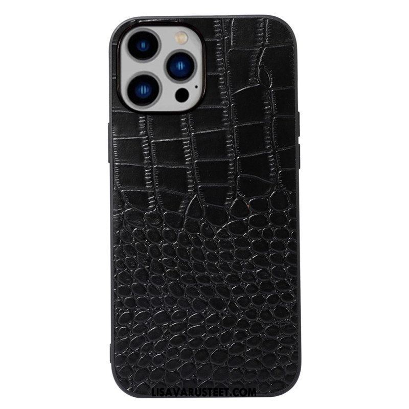 Case iPhone 14 Plus Aito Crocodile Texture -nahka