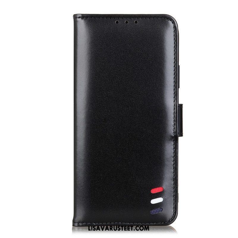 Flip Case OnePlus 10 Pro 5G Kolmivärinen Nahkaefekti