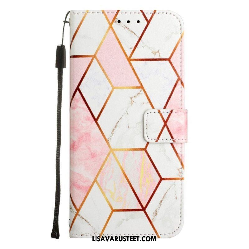 Flip Case OnePlus Nord CE 2 5G Suojaketju Kuori Strip Marble