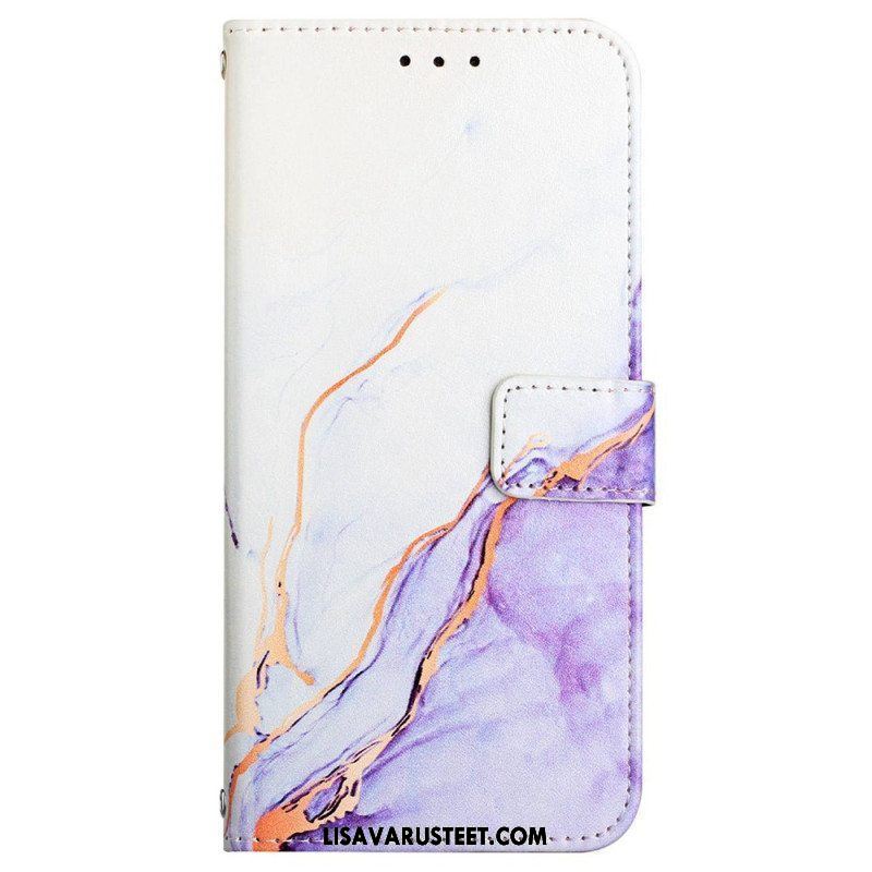 Flip Case Oppo Reno 8 Pro Suojaketju Kuori Strip Marble