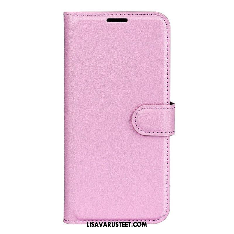 Flip Case Samsung Galaxy A14 / A14 5G Klassinen Keinonahka