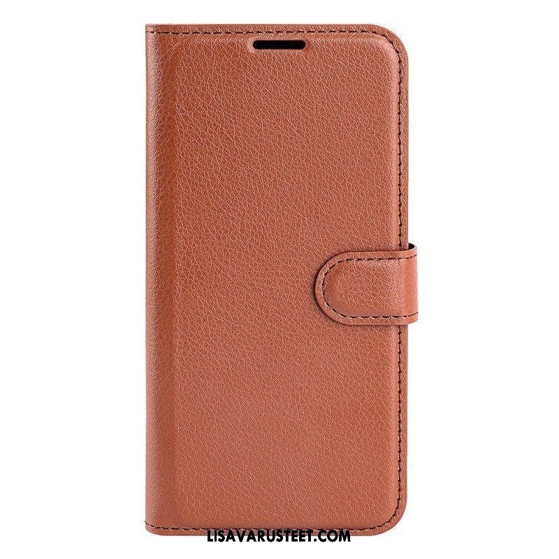 Flip Case Samsung Galaxy A14 / A14 5G Klassinen Keinonahka