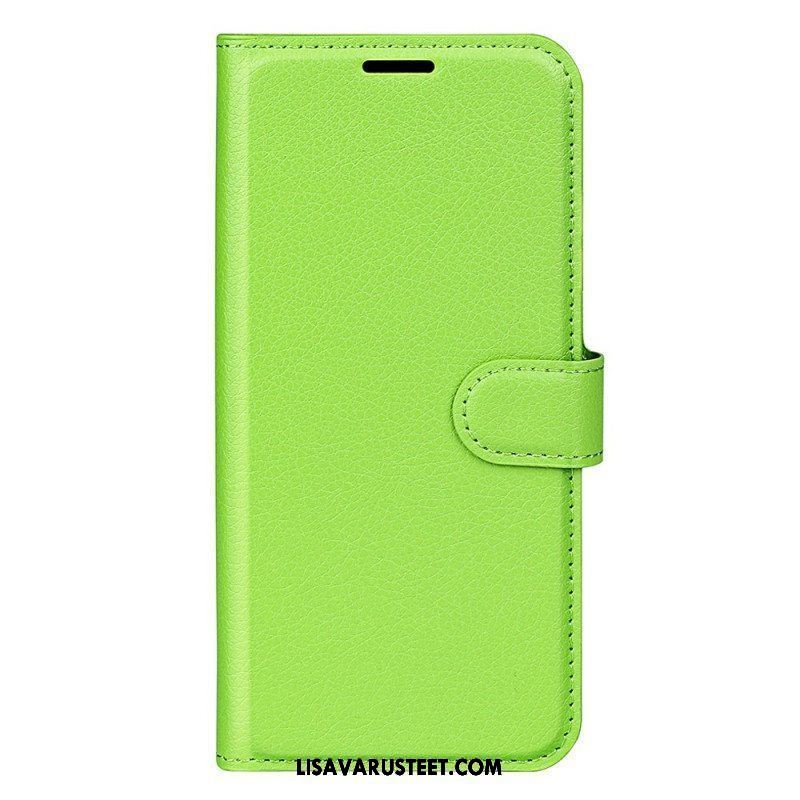 Flip Case Samsung Galaxy A14 / A14 5G Klassinen Keinonahka