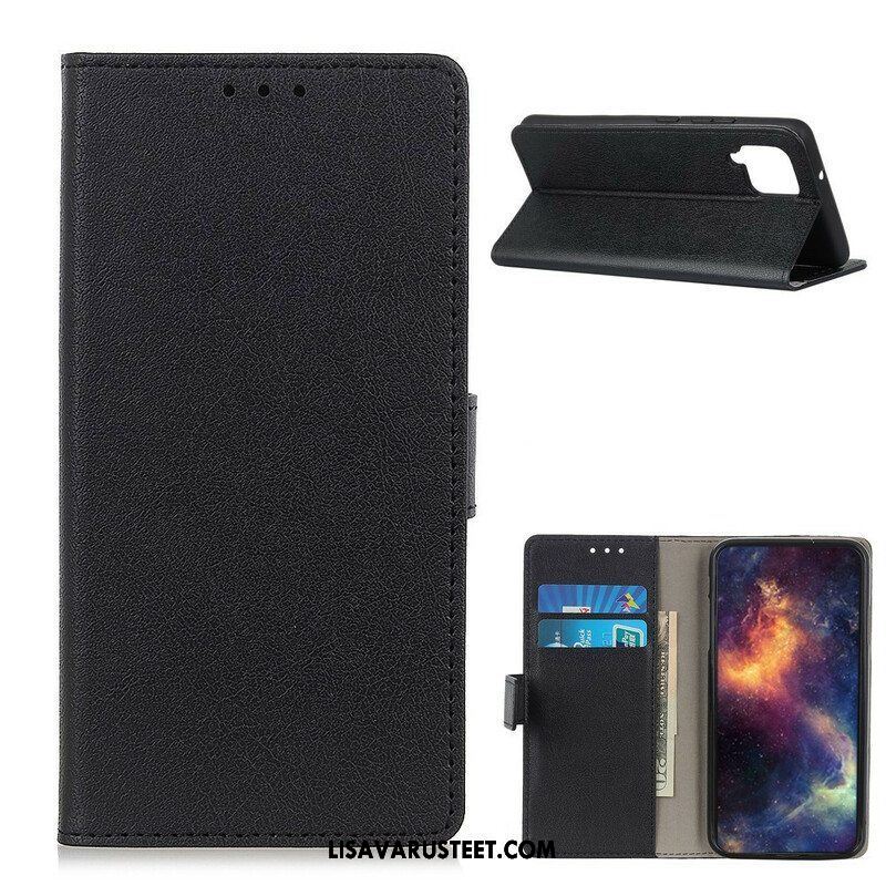 Flip Case Samsung Galaxy M12 / A12 Klassinen Nahkaefekti