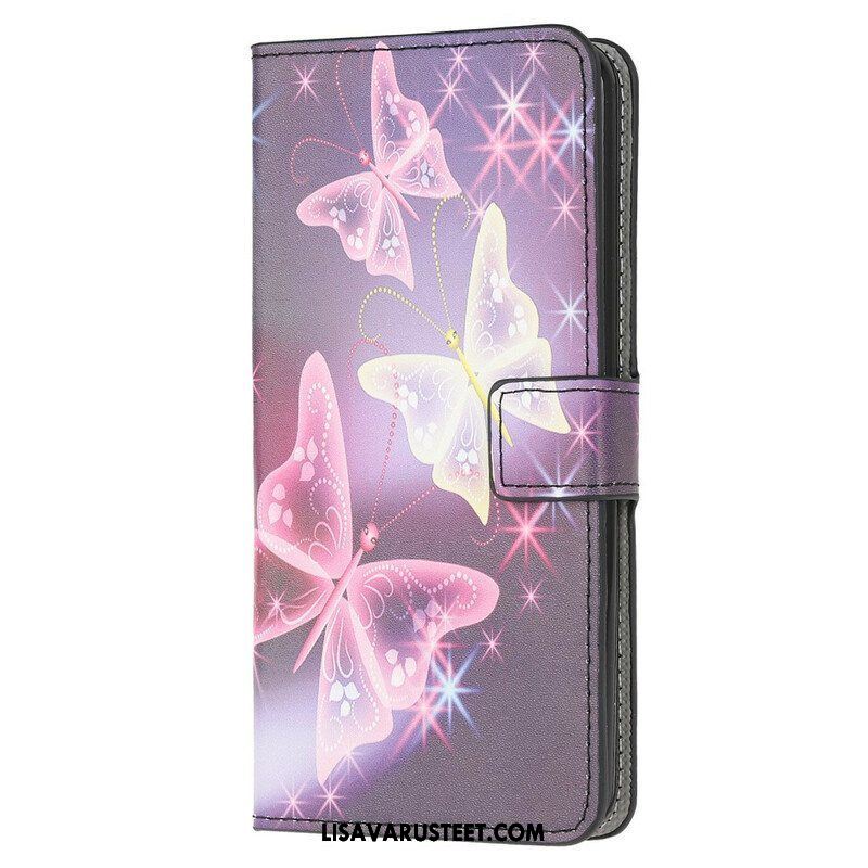 Flip Case Samsung Galaxy M12 / A12 Kuninkaallinen Perhonen