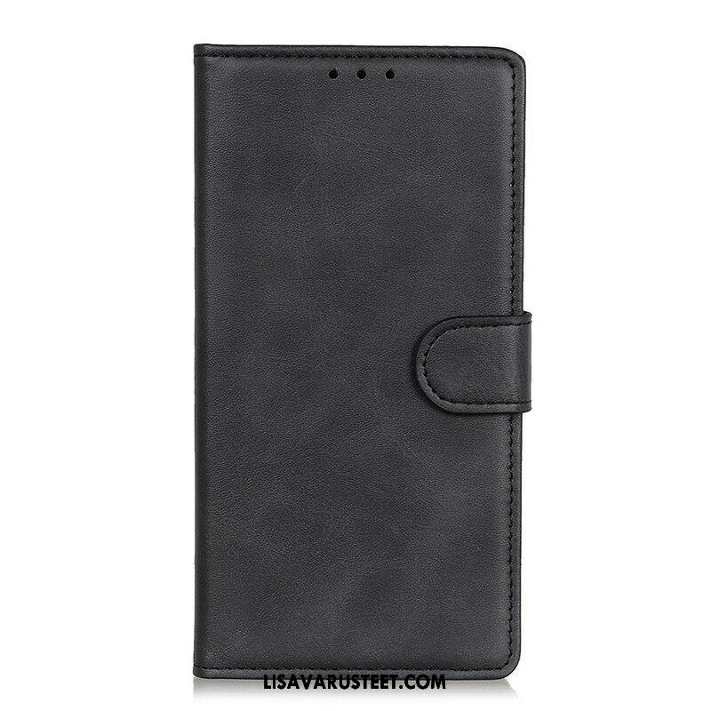 Flip Case Samsung Galaxy M12 / A12 Retro Mattanahkaefekti