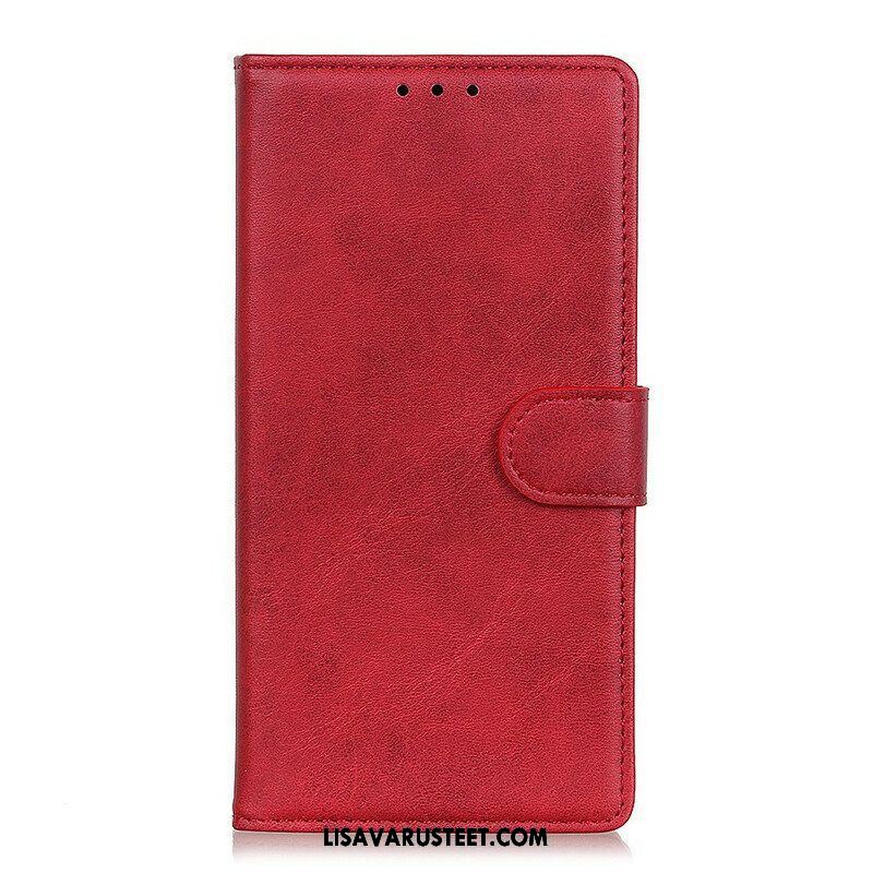 Flip Case Samsung Galaxy M12 / A12 Retro Mattanahkaefekti