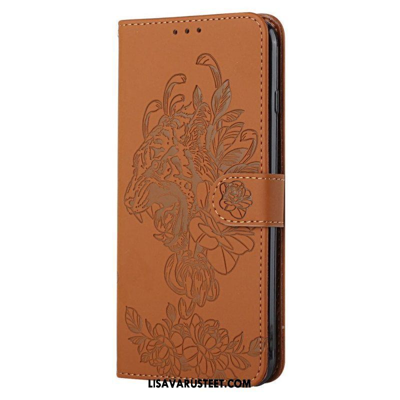 Flip Case Samsung Galaxy S20 Plus / S20 Plus 5G Suojaketju Kuori Barokki Ranneke Tiger