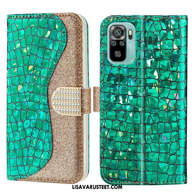 Flip Case Xiaomi Redmi Note 10 / 10S Croco Diamonds