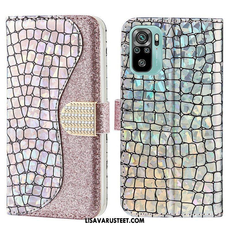 Flip Case Xiaomi Redmi Note 10 / 10S Croco Diamonds