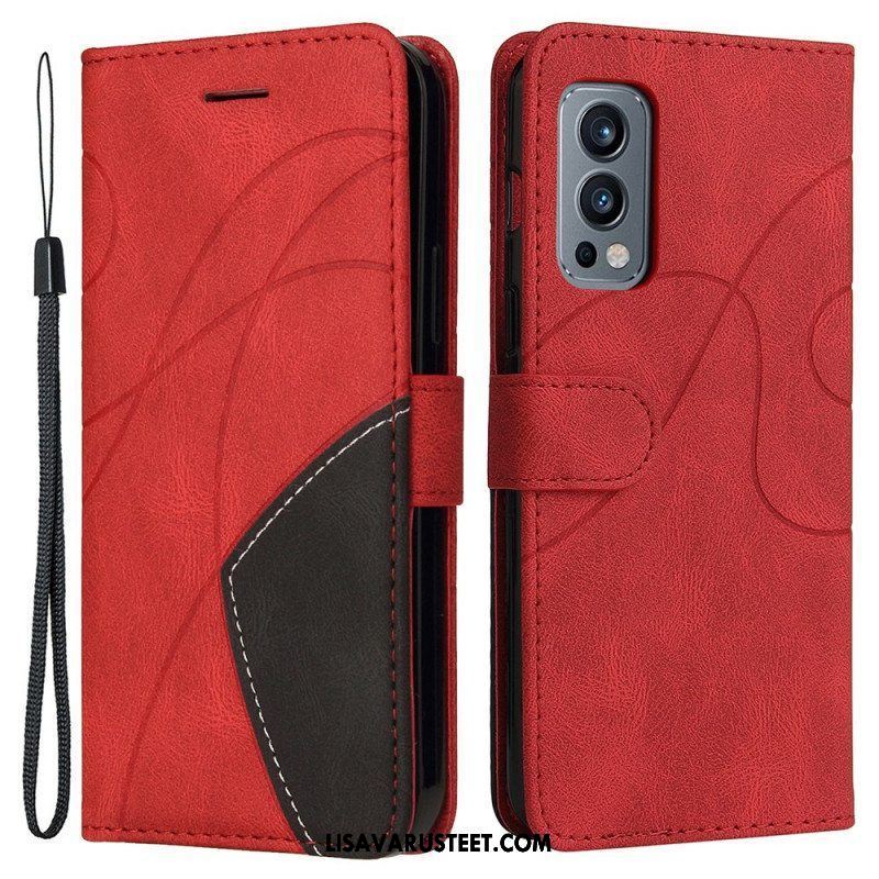 Kotelot OnePlus Nord 2 5G Kaksisävyinen Signature Faux Leather