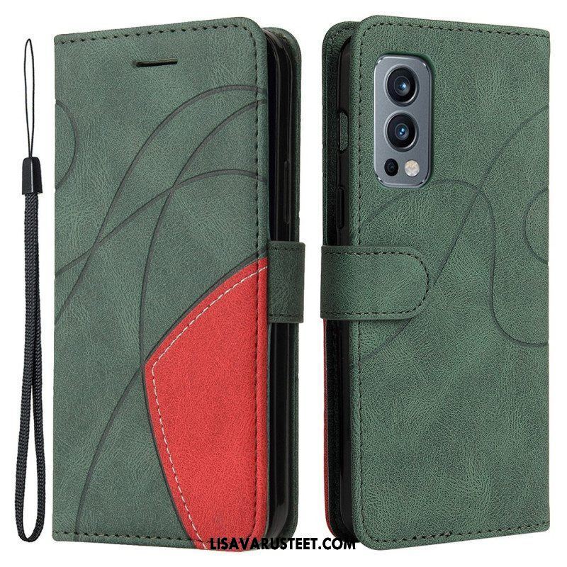 Kotelot OnePlus Nord 2 5G Kaksisävyinen Signature Faux Leather