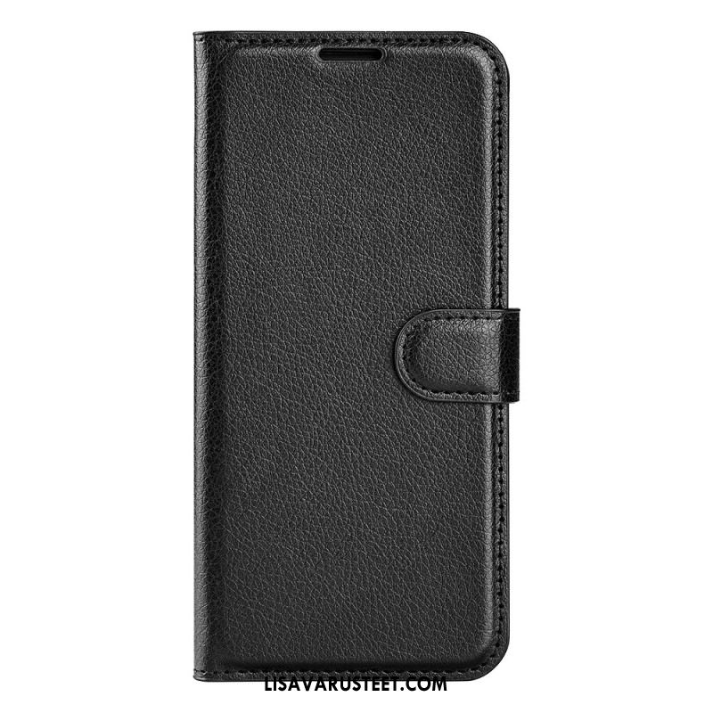 Kotelot Oneplus 12 5g Classic Litchi Faux Leather Suojakuori