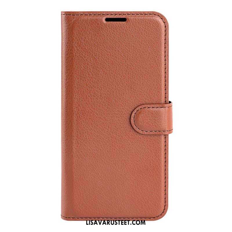 Kotelot Oneplus 12 5g Classic Litchi Faux Leather Suojakuori