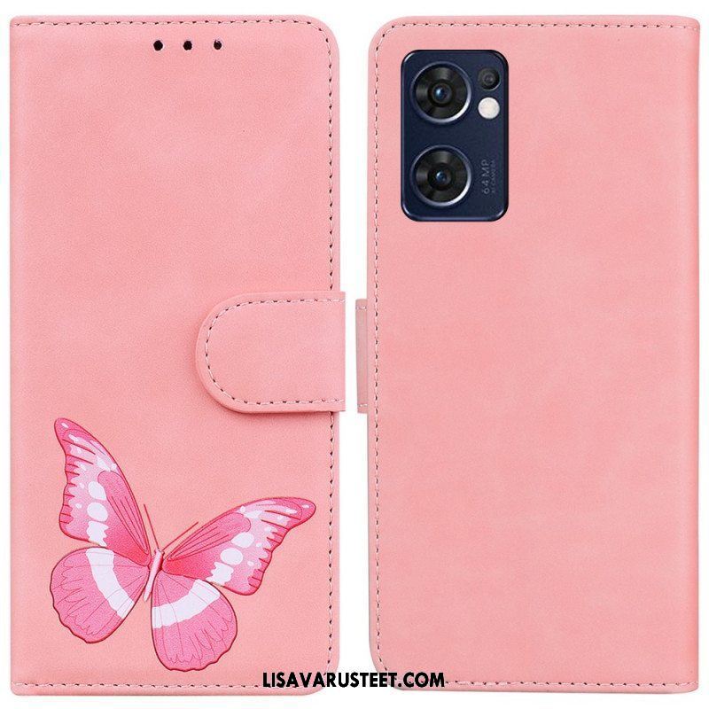 Kotelot Oppo Find X5 Lite Skin Touch Butterfly