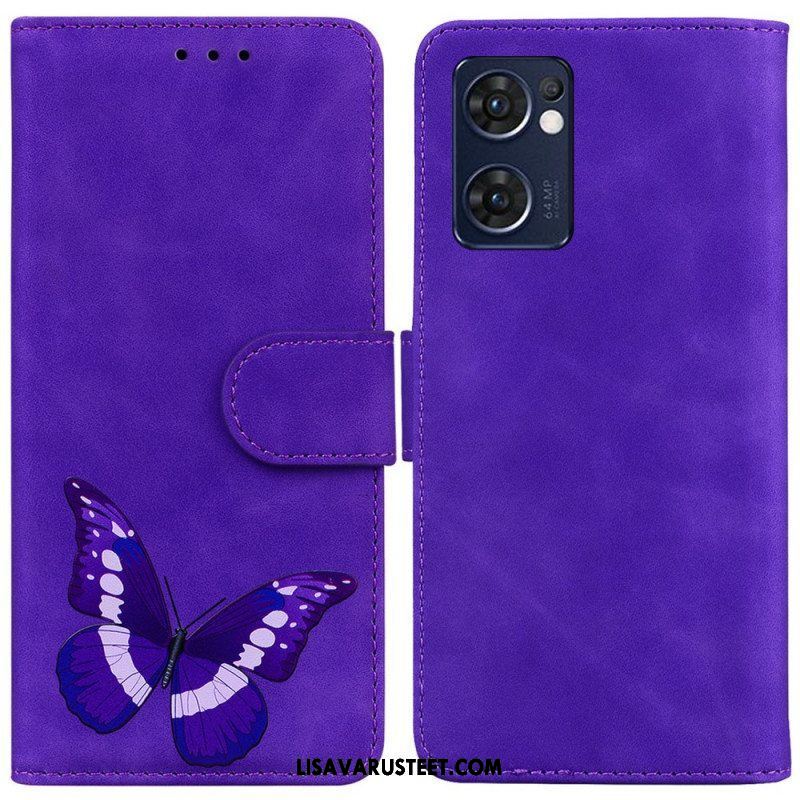 Kotelot Oppo Find X5 Lite Skin Touch Butterfly