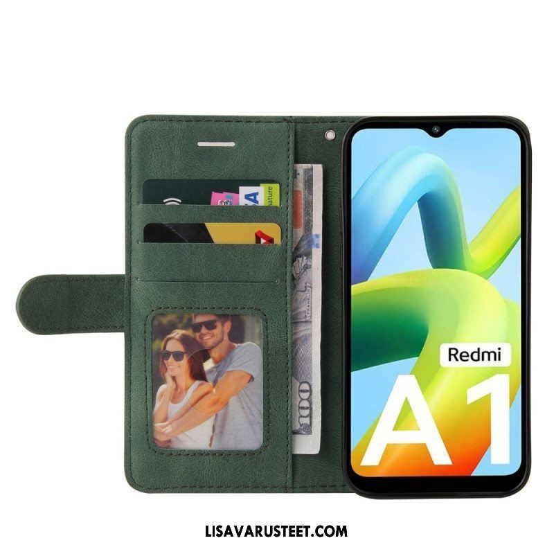 Kotelot Xiaomi Redmi A1 Kaksisävyinen Signature Faux Leather