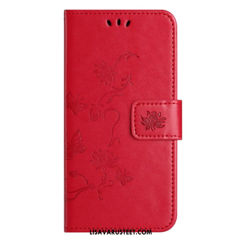 Kotelot Xiaomi Redmi Note 13 5g Strap Flowers Suojakuori