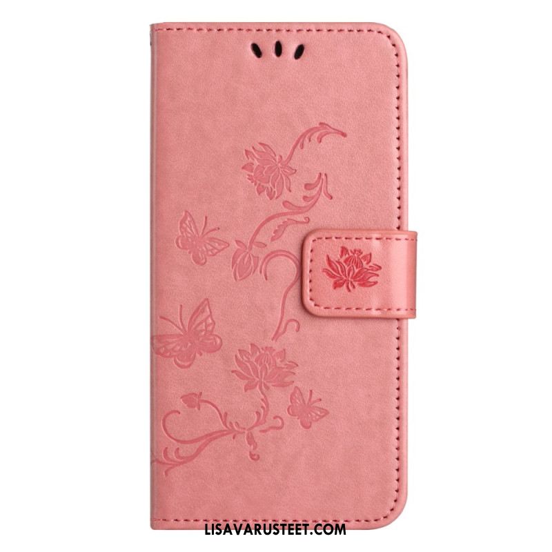 Kotelot Xiaomi Redmi Note 13 5g Strap Flowers Suojakuori