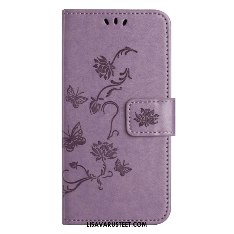 Kotelot Xiaomi Redmi Note 13 5g Strap Flowers Suojakuori