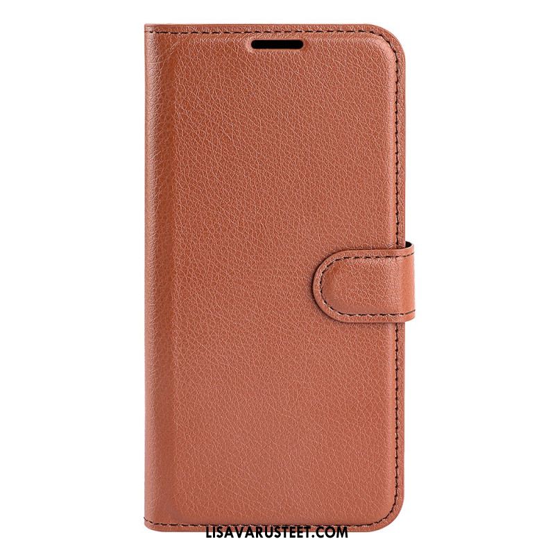 Kotelot Xiaomi Redmi Note 13 Pro 5g Classic Litchi Faux Leather Suojakuori