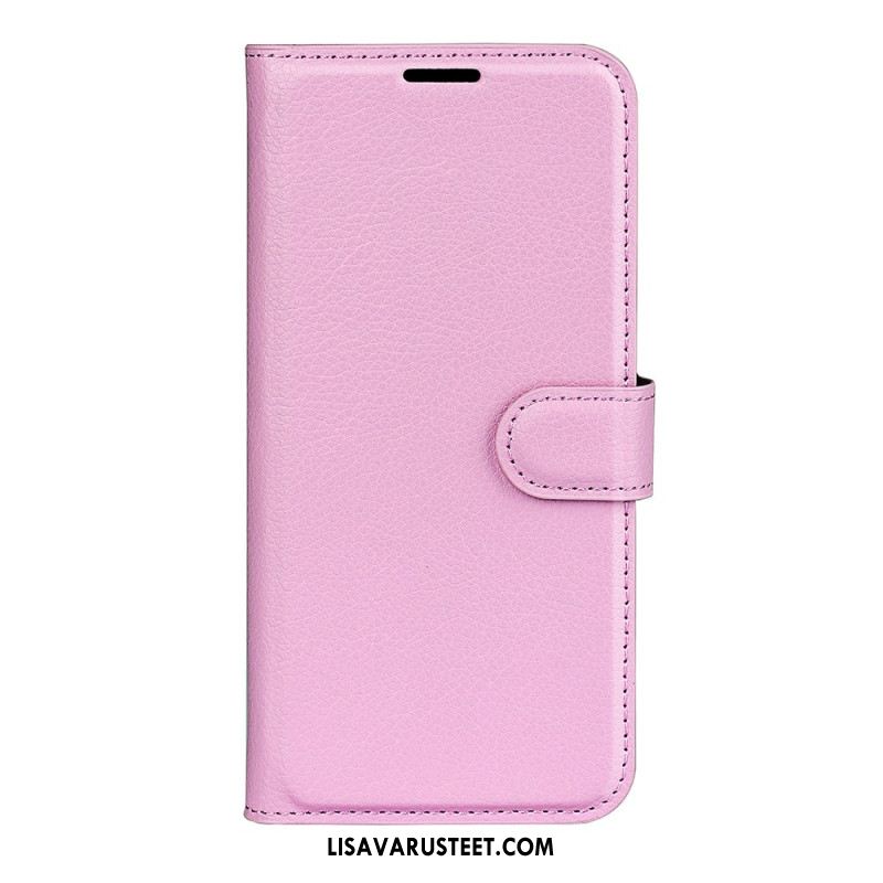 Kotelot Xiaomi Redmi Note 13 Pro Plus 5g Classic Litchi Faux Leather Suojakuori