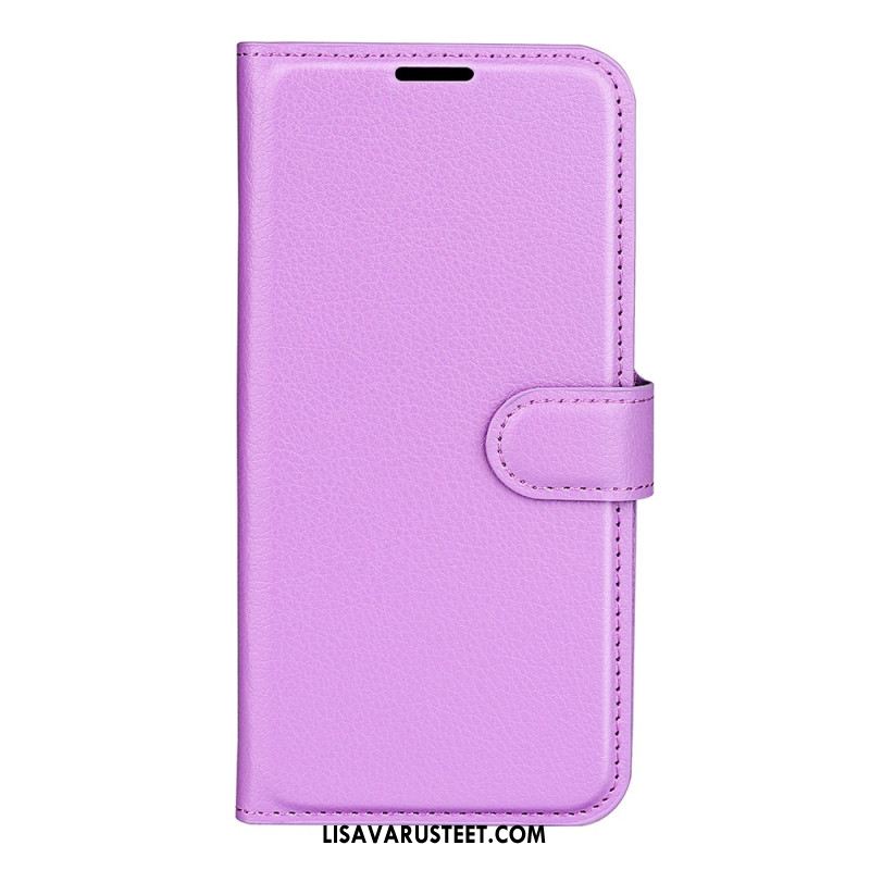 Kotelot Xiaomi Redmi Note 13 Pro Plus 5g Classic Litchi Faux Leather Suojakuori