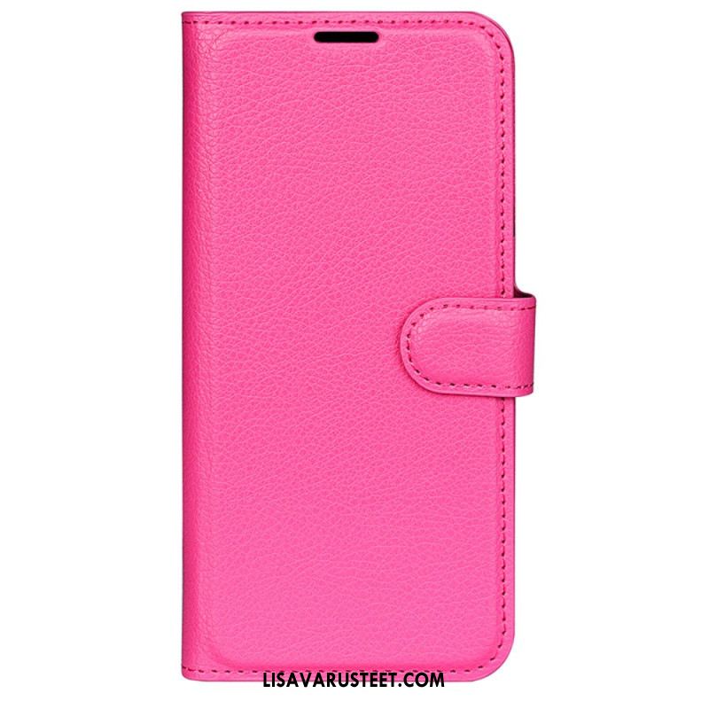 Kotelot iPhone 16 Litchi Faux Leather