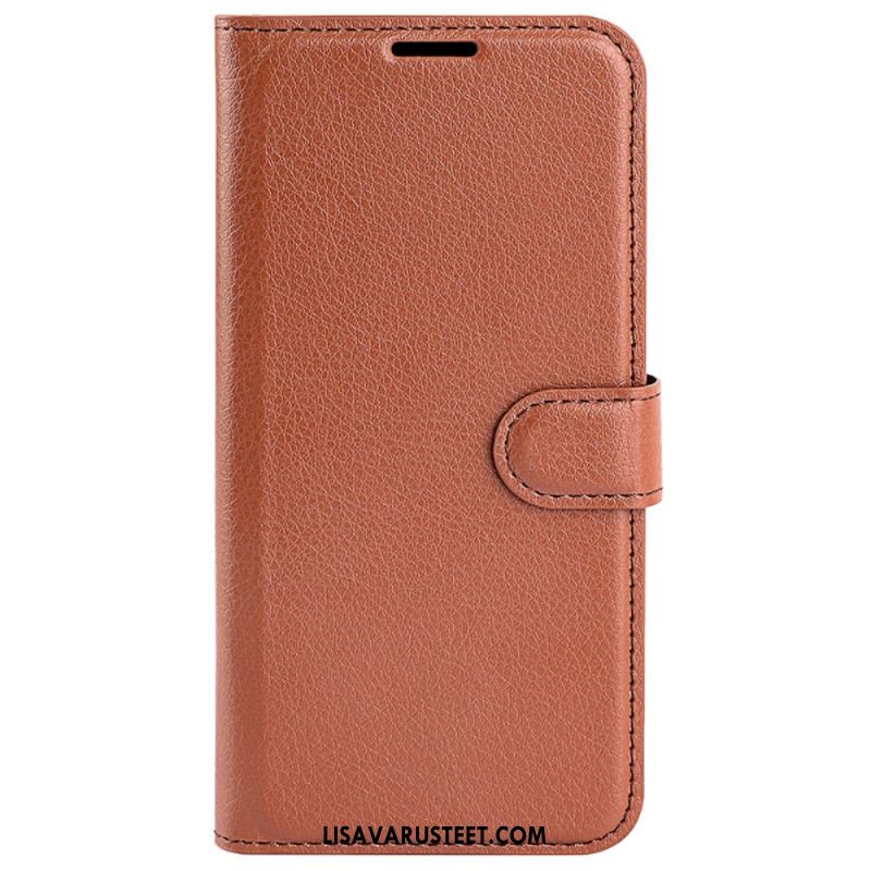 Kotelot iPhone 16 Litchi Faux Leather