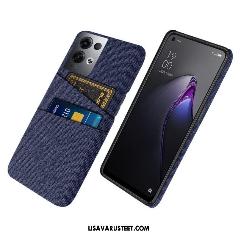 Kuori Oppo Reno 8 Pro Korttipidikkeen Kangas