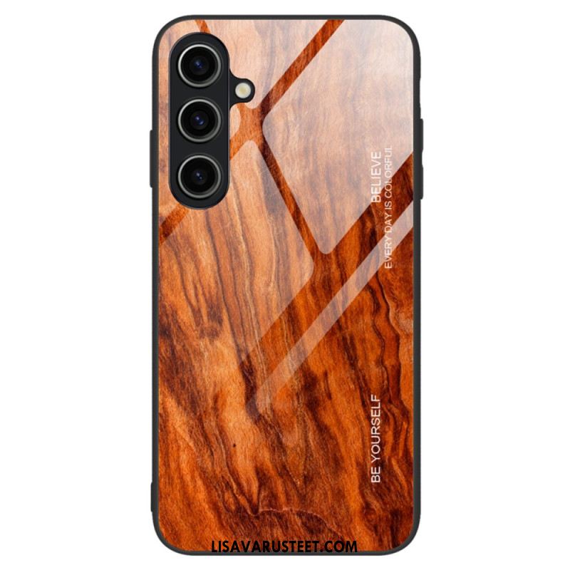 Kuori Samsung Galaxy A15 5g Tempered Glass Wood Design Suojakuori