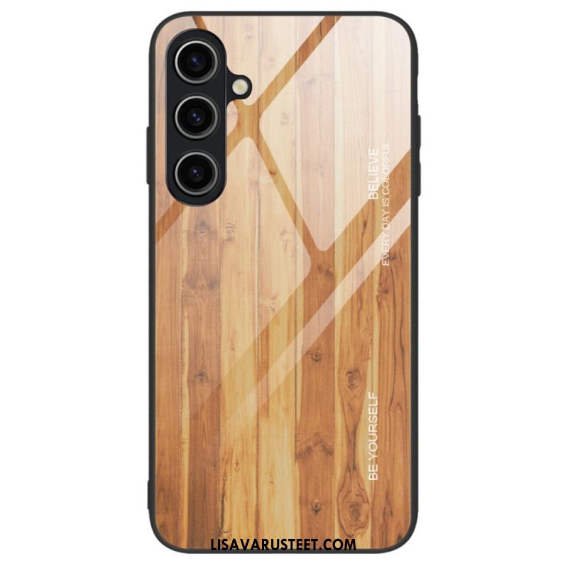 Kuori Samsung Galaxy A15 5g Tempered Glass Wood Design Suojakuori