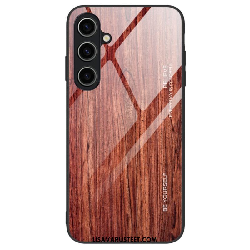 Kuori Samsung Galaxy A15 5g Tempered Glass Wood Design Suojakuori